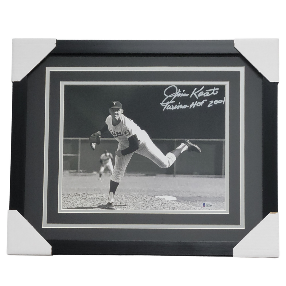 Jim Kaat Signed & Professionally Framed 11x14 Photo w/ 'Twins HOF 2001'