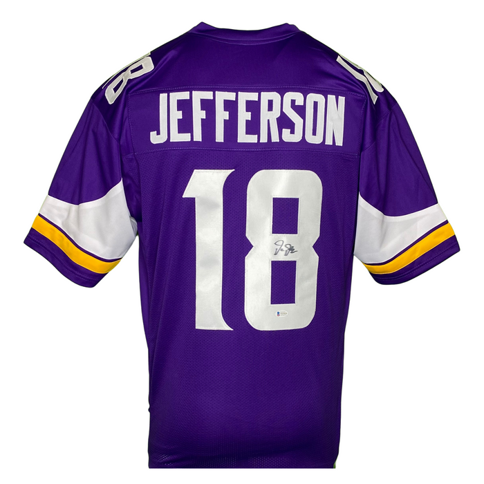 Justin Jefferson Signed Custom Purple Football Jersey