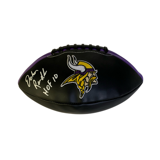 John Randle Signed Black Football w/ 'HOF 10'