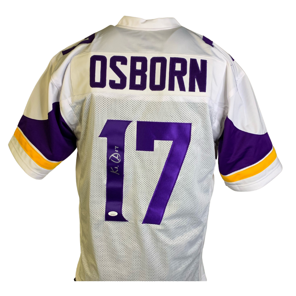 KJ Osborn Signed Custom White Football Jersey