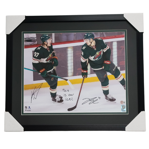 Kirill Kaprizov & Joel Eriksson Ek Signed & Professionally Framed 11x14 Photo w/ 'This is our ice'