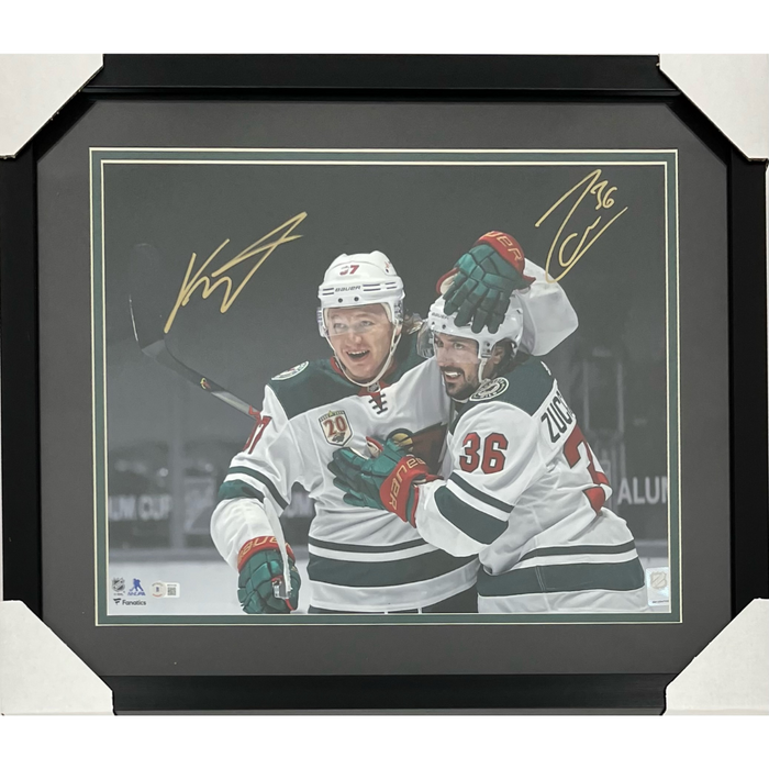 Kirill Kaprizov & Mats Zuccarello Dual Signed & Professionally Framed 16x20 Photo