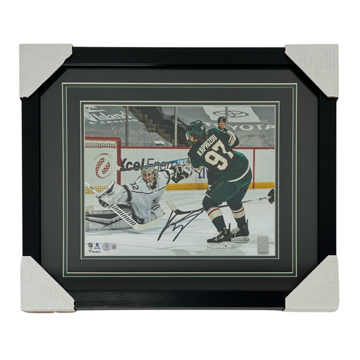 Kirill Kaprizov, #2, Goalie White Jersey, Signed & Professionally Framed 11x14 Photo