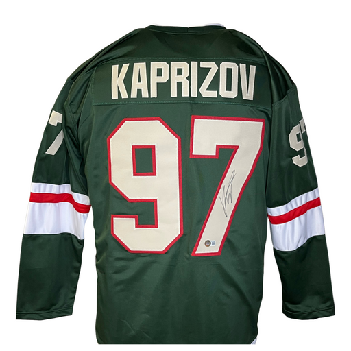 Kirill Kaprizov Signed Custom Green Hockey Jersey