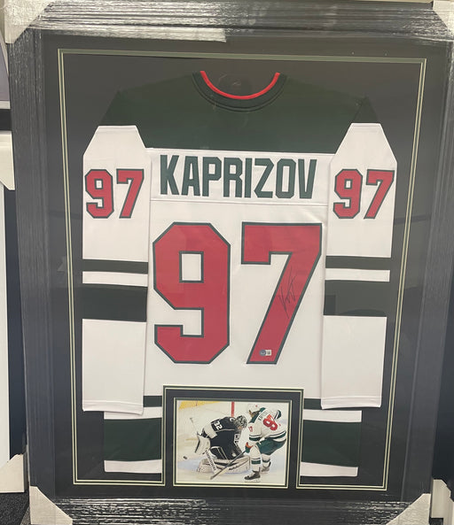 Kirill Kaprizov Signed & Professionally Framed Custom White Hockey Jersey