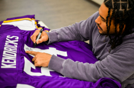 Eric Kendricks Signed Custom Purple Football Jersey