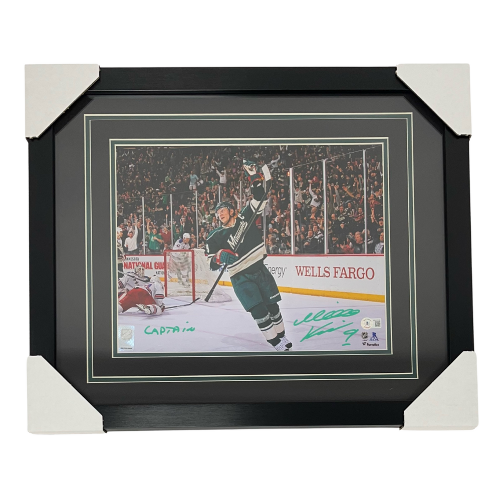 Mikko Koivu Green Jersey Signed & Professionally Framed 11x14 Photo w/ 'Captain'