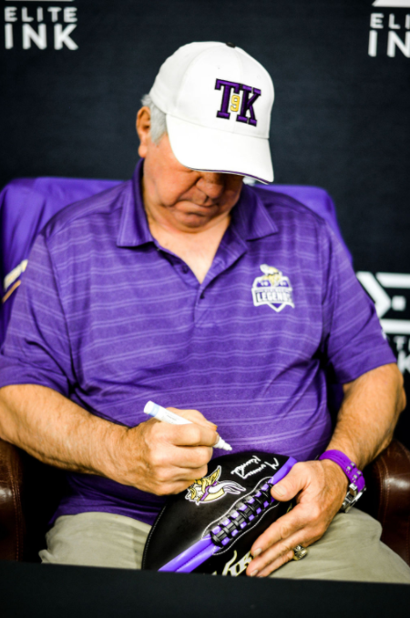 Tommy Kramer Signed Black Vikings Football