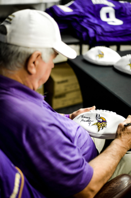 Tommy Kramer Signed White Vikings Football