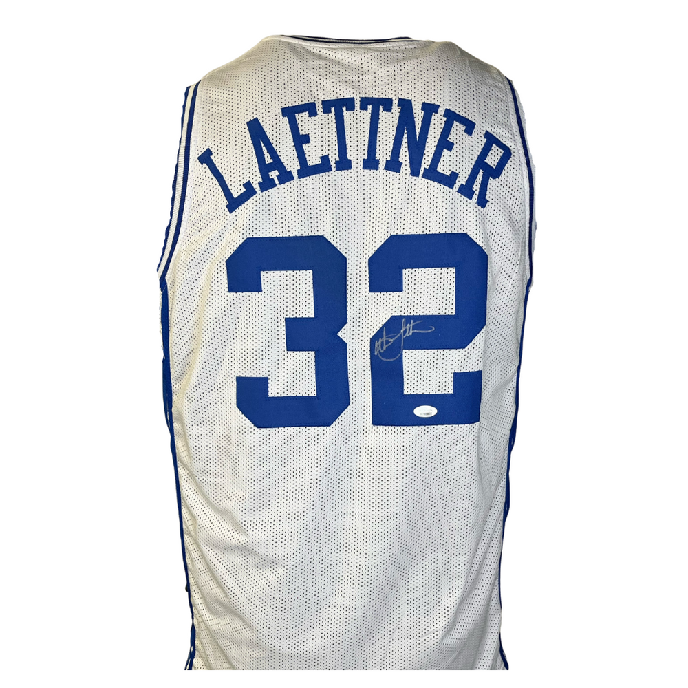 Christian Laettner Signed Custom White College Jersey