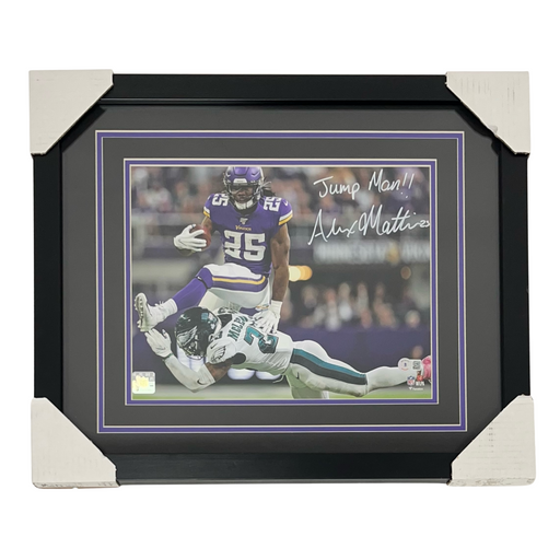 Alexander Mattison Signed & Professionally Framed 11x14 Photo w/ 'Jump Man!!'