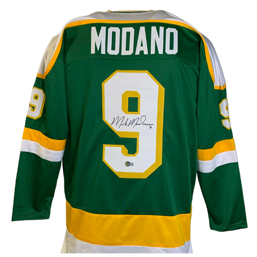 Mike Modano Signed Custom Green Hockey Jersey