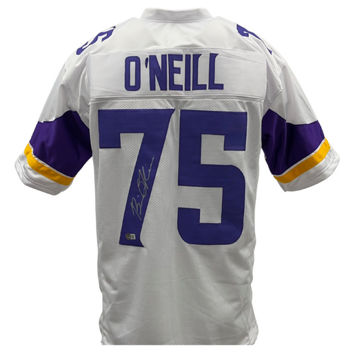 Brian O'Neill Signed Custom White Football Jersey