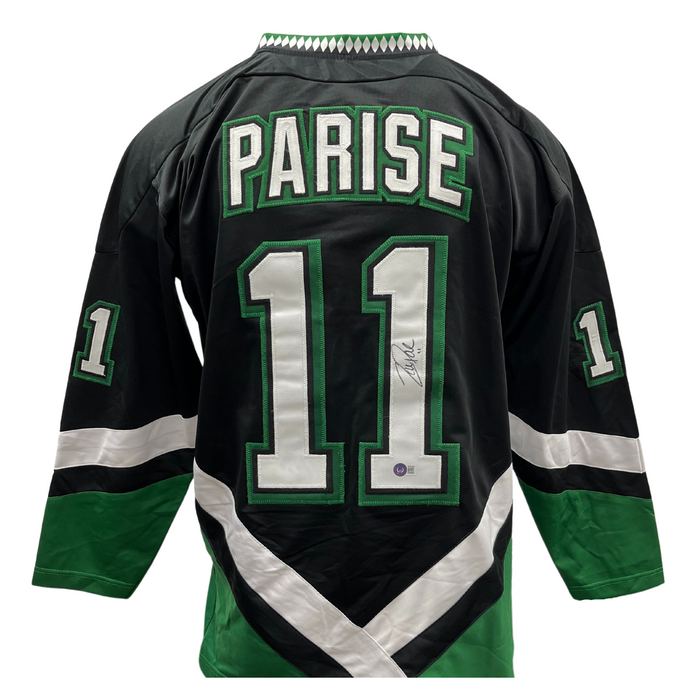 Zach Parise Signed Custom Black College Hockey Jersey