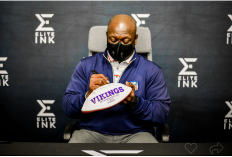 John Randle Signed White Football w/ 'HOF 10'