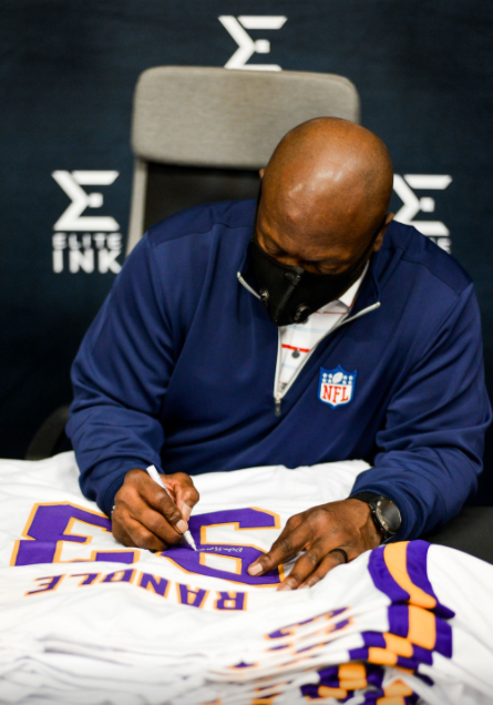 John Randle Signed Custom White Football Jersey w/ 'HOF 10'