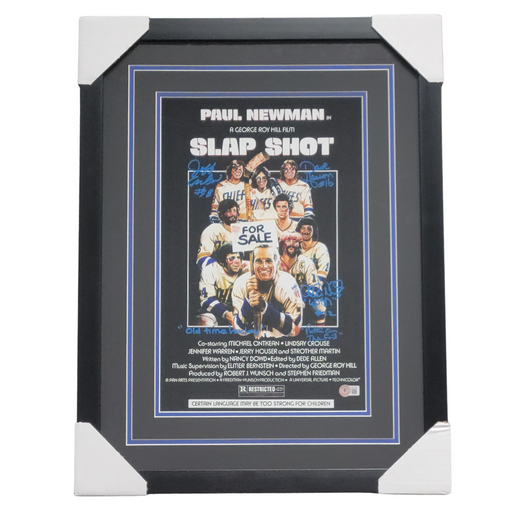 Slap Shot Cast Signed & Professionally Framed 11x17 Photo