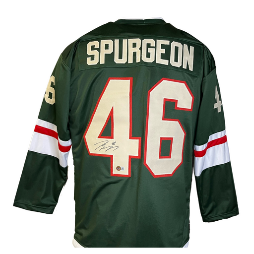 Jared Spurgeon Signed Custom Green Hockey Jersey