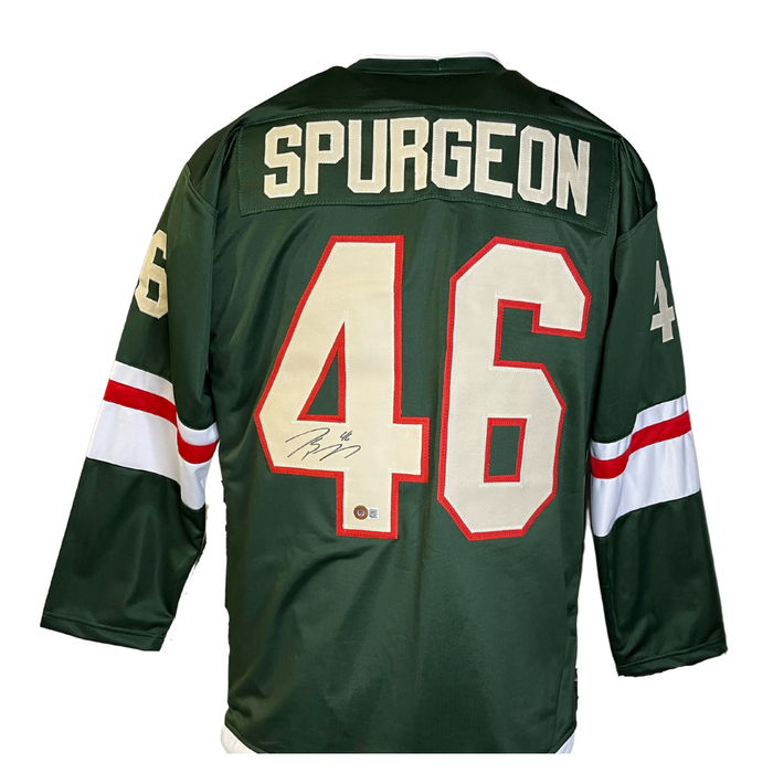 Jared Spurgeon Signed Custom Green Hockey Jersey