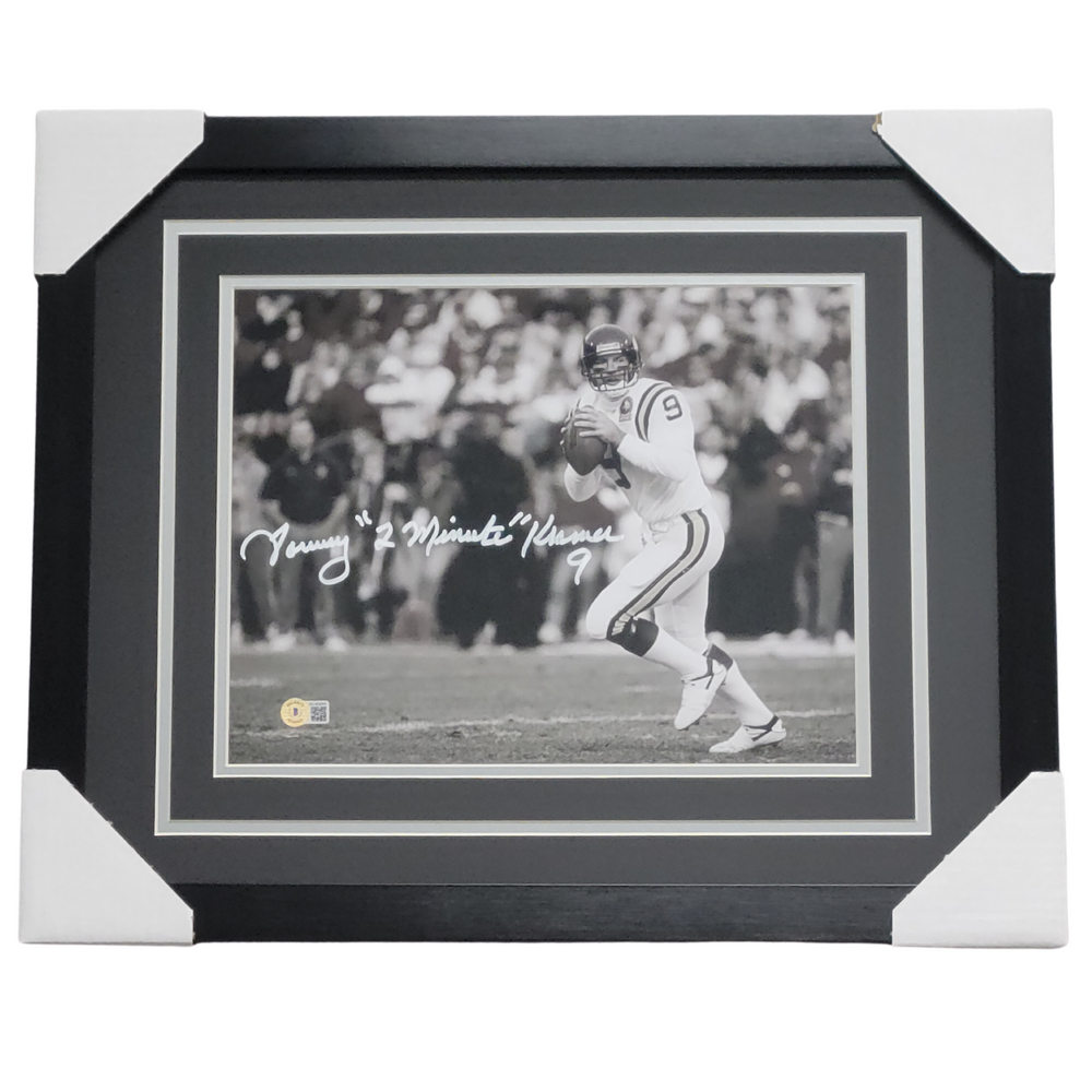 Tommy Kramer B&W Signed & Professionally Framed 11x14 Photo