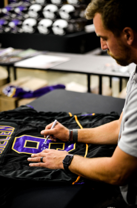 Adam Thielen Signed Custom Black College Football Jersey