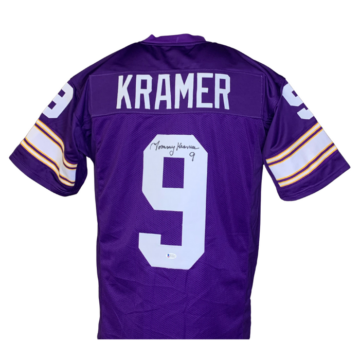 Tommy Kramer Signed Custom Purple Football Jersey