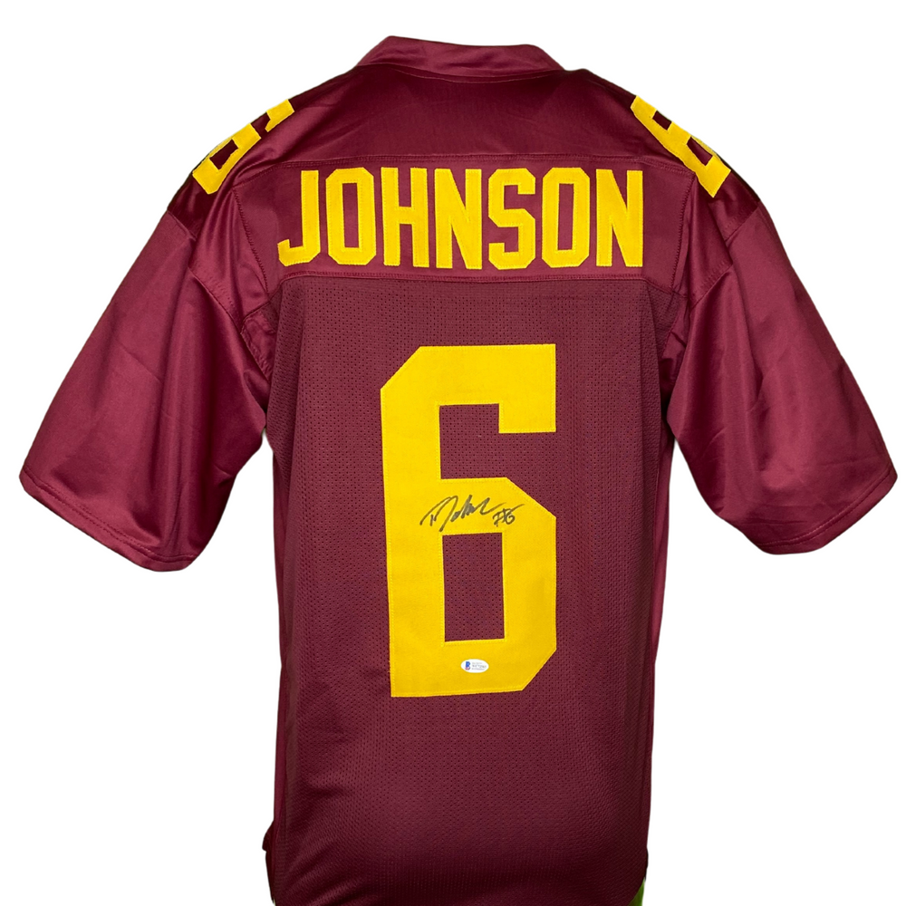 Tyler Johnson Signed Custom Maroon College Football Jersey