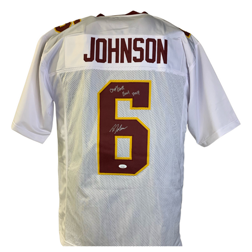 Tyler Johnson Signed Custom White College Football Jersey w/ 'Outback Bowl MVP'