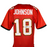 Tyler Johnson Signed Custom Red Football Jersey