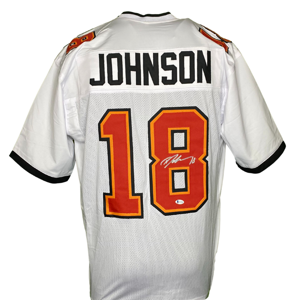 Tyler Johnson Signed Custom White Football Jersey