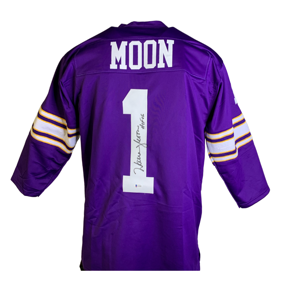 Warren Moon Signed Custom Purple Football Jersey