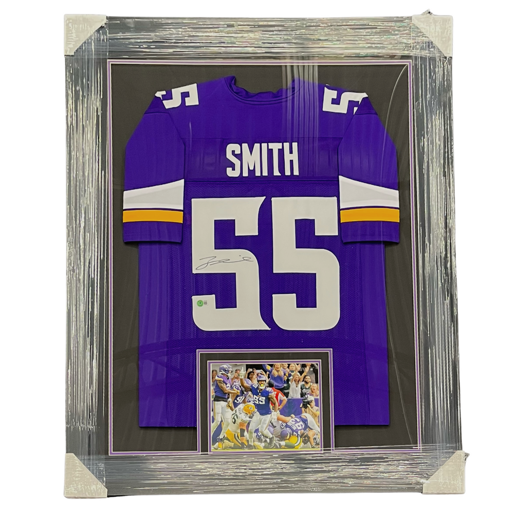 Za'Darius Smith Signed & Professionally Framed Custom Purple Football Jersey