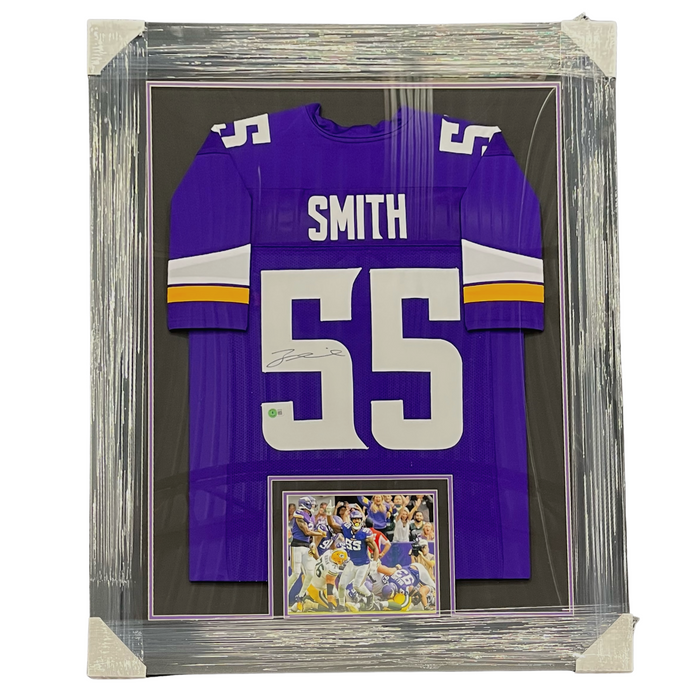 Za'Darius Smith Signed & Professionally Framed Custom Purple Football Jersey