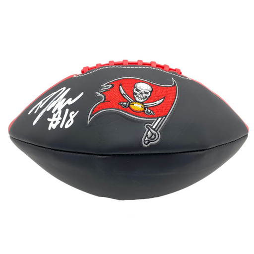 Tyler Johnson Signed Buccaneers Black Logo Football